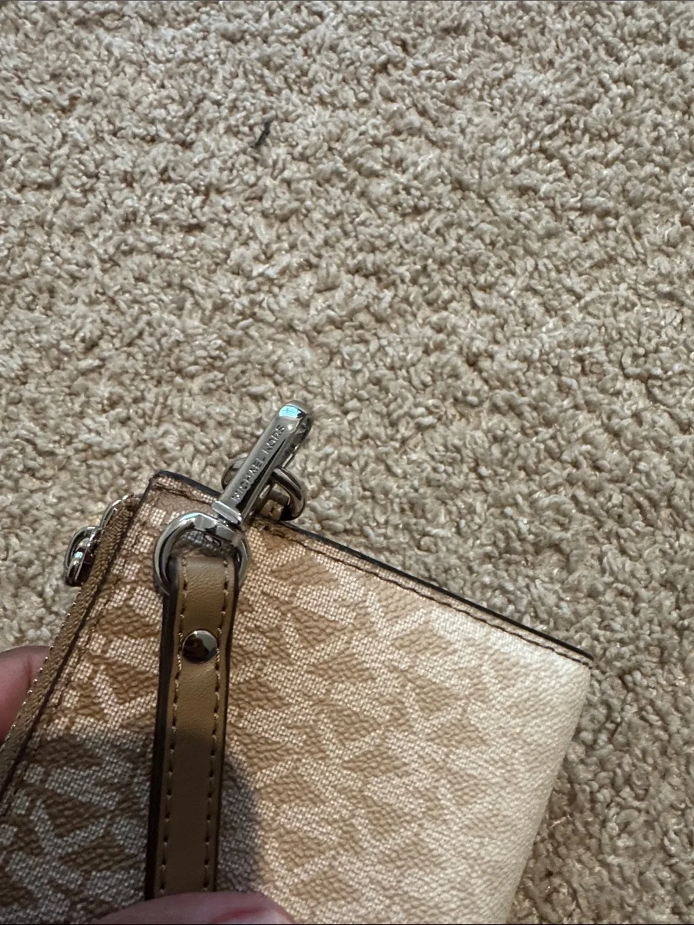 Michael Kors Beige Ombre Signature Wristlet